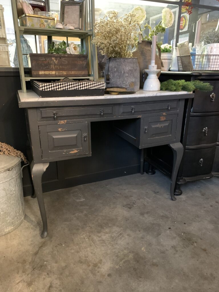 Bureau met marmer blad Verkocht